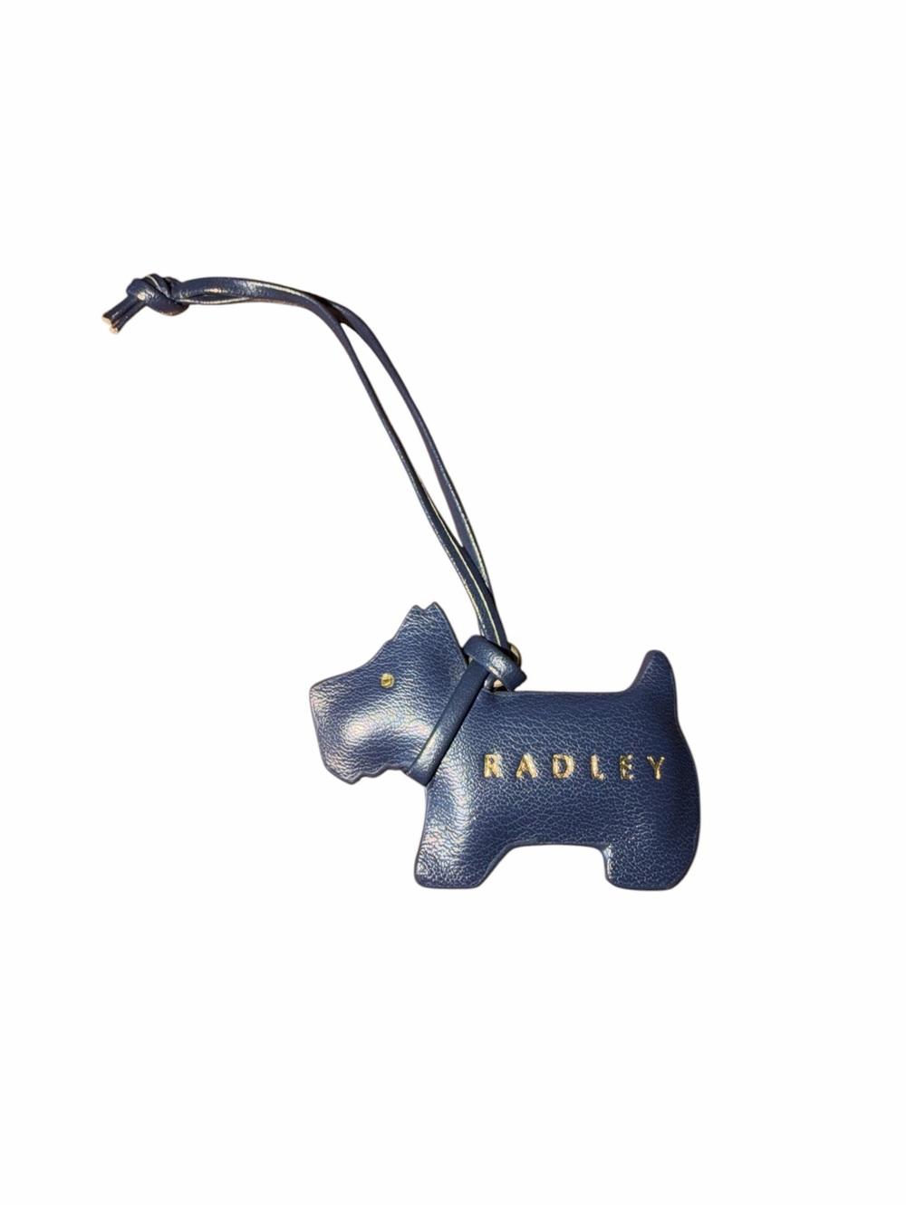 Radley Navy Leather Scottie Dog Bag Charm